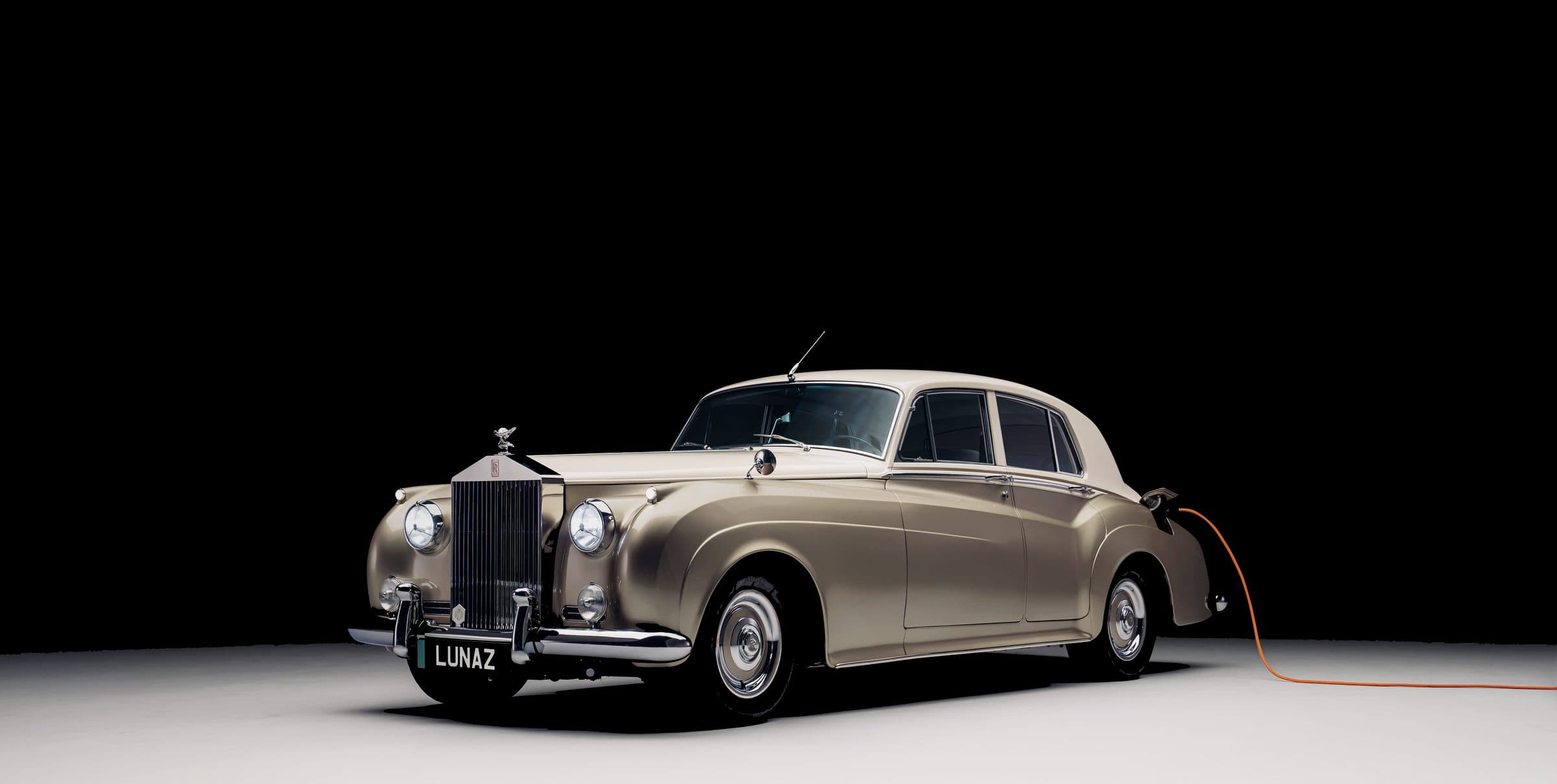 A champagne classic Rolls-Royce